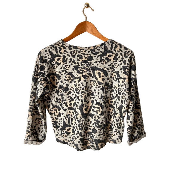 Topshop Leopard Print Sweater Size 2 - Picture 2 of 6